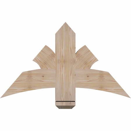 Ekena Millwork Davenport Smooth Timber Gable Bracket, Douglas Fir, 36"W x 21"H x 3 1/2"D x 5 1/2"F, 14/12 Pitch GBW036X21X0406DAV00SDF